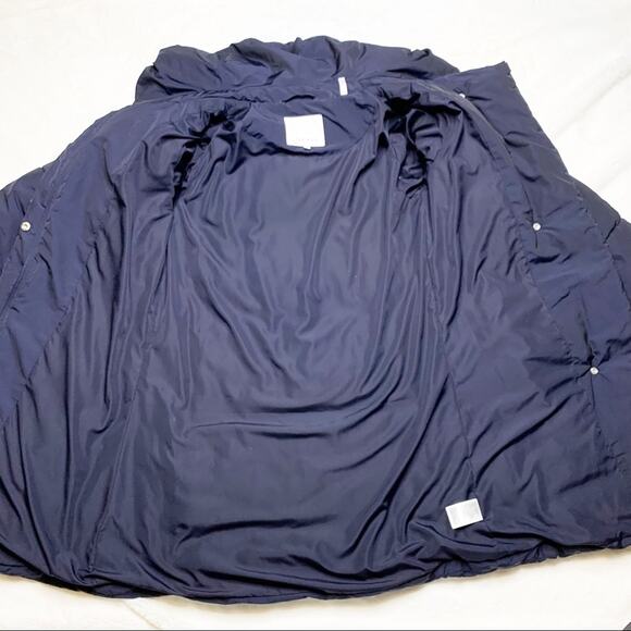 LARK & RO Navy Blue Quilted Winter Puffer Coat - Picture 7 of 11